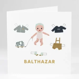 Faire-part de naissance Paperdoll*Faire-part Elégant Outlet
