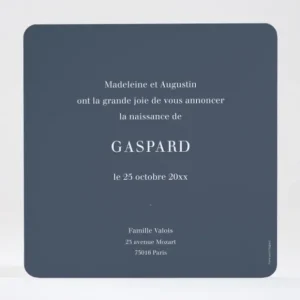 Faire-part de naissance Parure*Faire-part Elégant New