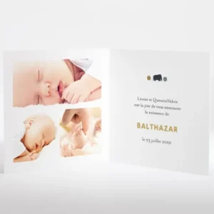 Faire-part de naissance Paperdoll*Faire-part Elégant Outlet