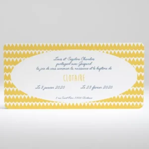 Faire-part de naissance Pattern triangle*Faire-part Elégant Discount
