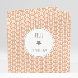 Faire-part de naissance Pattern tendance livret*Faire-part Elégant Hot