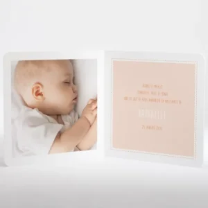 Faire-part de naissance Pattern doux photo*Faire-part Elégant Online