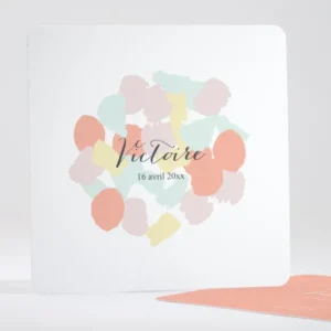 Faire-part de naissance Palette aquarelle*Faire-part Elégant Outlet