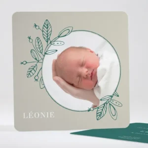 Faire-part de naissance Parure*Faire-part Elégant New