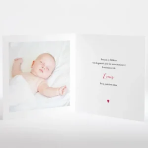 Faire-part de naissance Petit amour*Faire-part Elégant Best