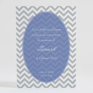 Faire-part de naissance Petits chevrons elegants*Faire-part Elégant Online