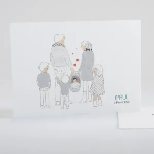 Faire-part de naissance Petit amour paysage 4 enfants*Faire-part Elégant Best