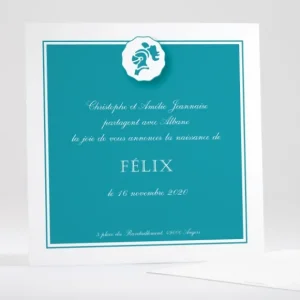 Faire-part de naissance Petite tete couronnee*Faire-part Elégant Fashion