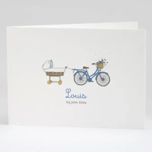 Faire-part de naissance Petite bicyclette*Faire-part Elégant Online
