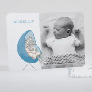 Faire-part de naissance Petite souris endormie*Faire-part Elégant Outlet