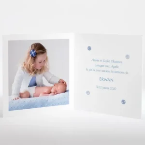 Faire-part de naissance Petits boutons colores*Faire-part Elégant New