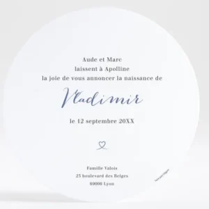 Faire-part de naissance Petit coeur dore*Faire-part Elégant Hot
