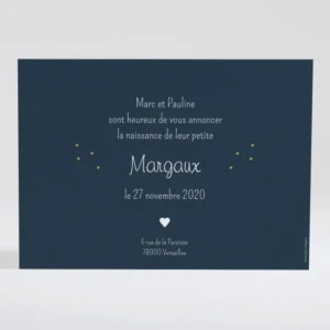 Faire-part de naissance Petit coeur*Faire-part Elégant Outlet