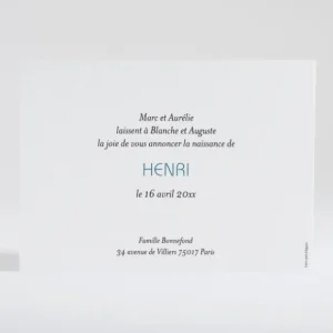 Faire-part de naissance Petit amour paysage 3 enfants*Faire-part Elégant Online