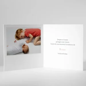 Faire-part de naissance Petit feuillage photo*Faire-part Elégant Outlet