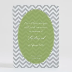 Faire-part de naissance Petits chevrons elegants*Faire-part Elégant Online