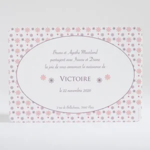 Faire-part de naissance Pele-mele de fleurs*Faire-part Elégant Outlet