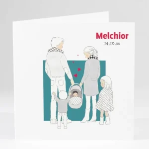 Faire-part de naissance Petit amour 3 enfants*Faire-part Elégant Sale