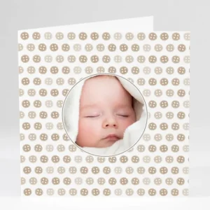 Faire-part de naissance Petits boutons colores*Faire-part Elégant New