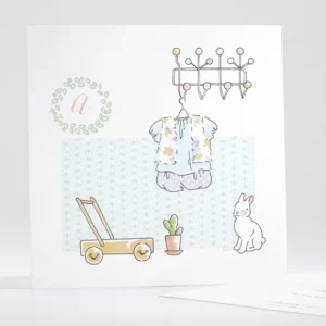 Faire-part de naissance Petit dressing*Faire-part Elégant Online