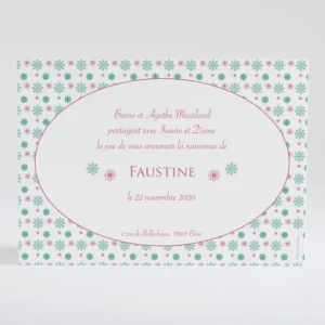 Faire-part de naissance Pele-mele de fleurs*Faire-part Elégant Outlet