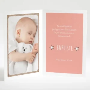 Faire-part de naissance Petit cowboy prenom*Faire-part Elégant Discount