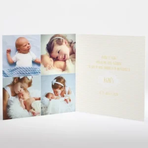 Faire-part de naissance Petit ours polaire photo*Faire-part Elégant New