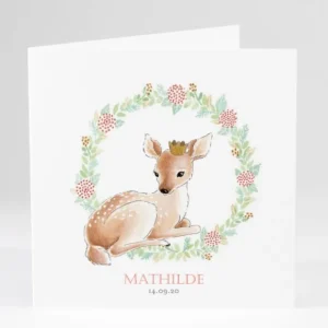 Faire-part de naissance Petit faon*Faire-part Elégant Clearance