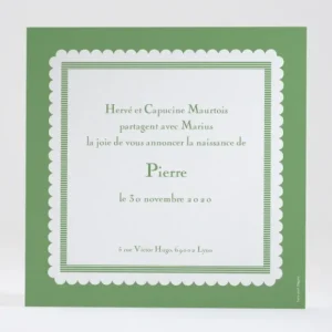 Faire-part de naissance Petit beurre*Faire-part Elégant Clearance