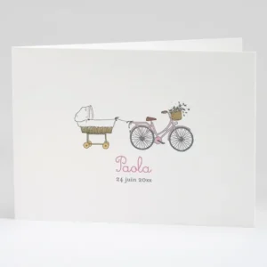 Faire-part de naissance Petite bicyclette*Faire-part Elégant Online