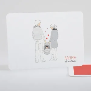 Faire-part de naissance Petit amour paysage*Faire-part Elégant Discount