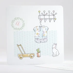 Faire-part de naissance Petit dressing*Faire-part Elégant Online