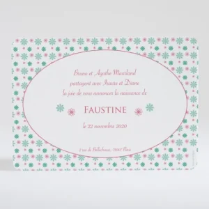 Faire-part de naissance Pele-mele de fleurs*Faire-part Elégant Outlet
