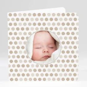 Faire-part de naissance Petits boutons colores*Faire-part Elégant New