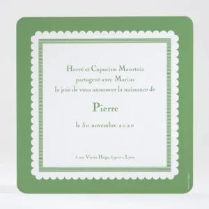 Faire-part de naissance Petit beurre*Faire-part Elégant Clearance