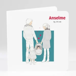 Faire-part de naissance Petit amour 2 enfants*Faire-part Elégant Best