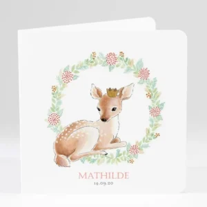 Faire-part de naissance Petit faon*Faire-part Elégant Clearance