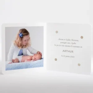Faire-part de naissance Petits boutons colores*Faire-part Elégant New