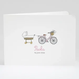 Faire-part de naissance Petite bicyclette*Faire-part Elégant Online