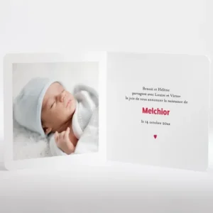 Faire-part de naissance Petit amour 3 enfants*Faire-part Elégant Sale