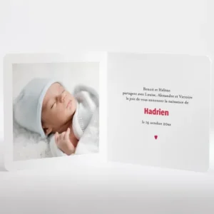 Faire-part de naissance Petit amour 4 enfants*Faire-part Elégant Fashion