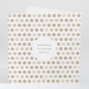 Faire-part de naissance Petits boutons colores*Faire-part Elégant New