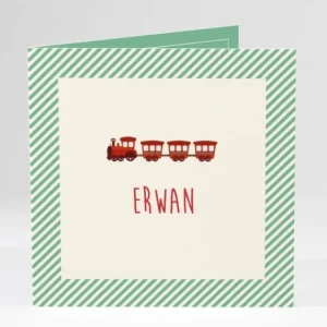 Faire-part de naissance Petit train*Faire-part Elégant Best