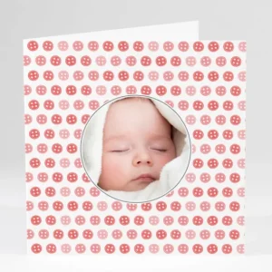 Faire-part de naissance Petits boutons colores*Faire-part Elégant New