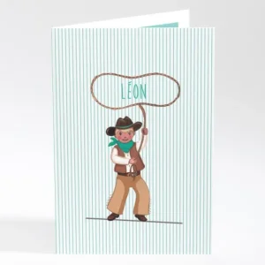 Faire-part de naissance Petit cowboy prenom*Faire-part Elégant Discount