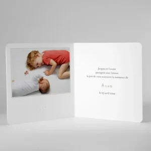 Faire-part de naissance Petit feuillage photo*Faire-part Elégant Outlet