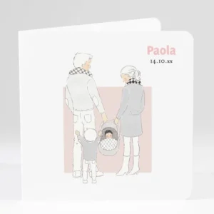 Faire-part de naissance Petit amour 2 enfants*Faire-part Elégant Best