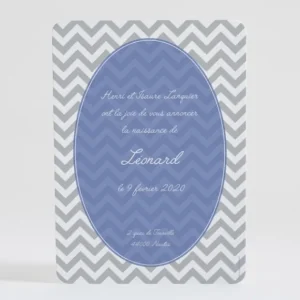 Faire-part de naissance Petits chevrons elegants*Faire-part Elégant Online