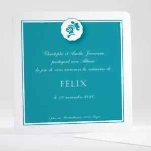 Faire-part de naissance Petite tete couronnee*Faire-part Elégant Fashion