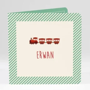 Faire-part de naissance Petit train*Faire-part Elégant Best